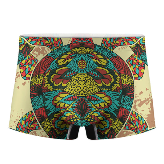 Native Bohemian Sea Turtle Print Men's Boxer Briefs