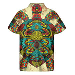 Native Bohemian Sea Turtle Print Men's Short Sleeve Shirt