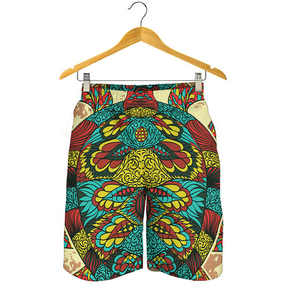 Native Bohemian Sea Turtle Print Men's Shorts