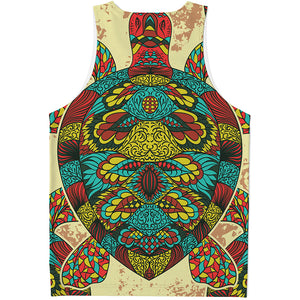 Native Bohemian Sea Turtle Print Men's Tank Top