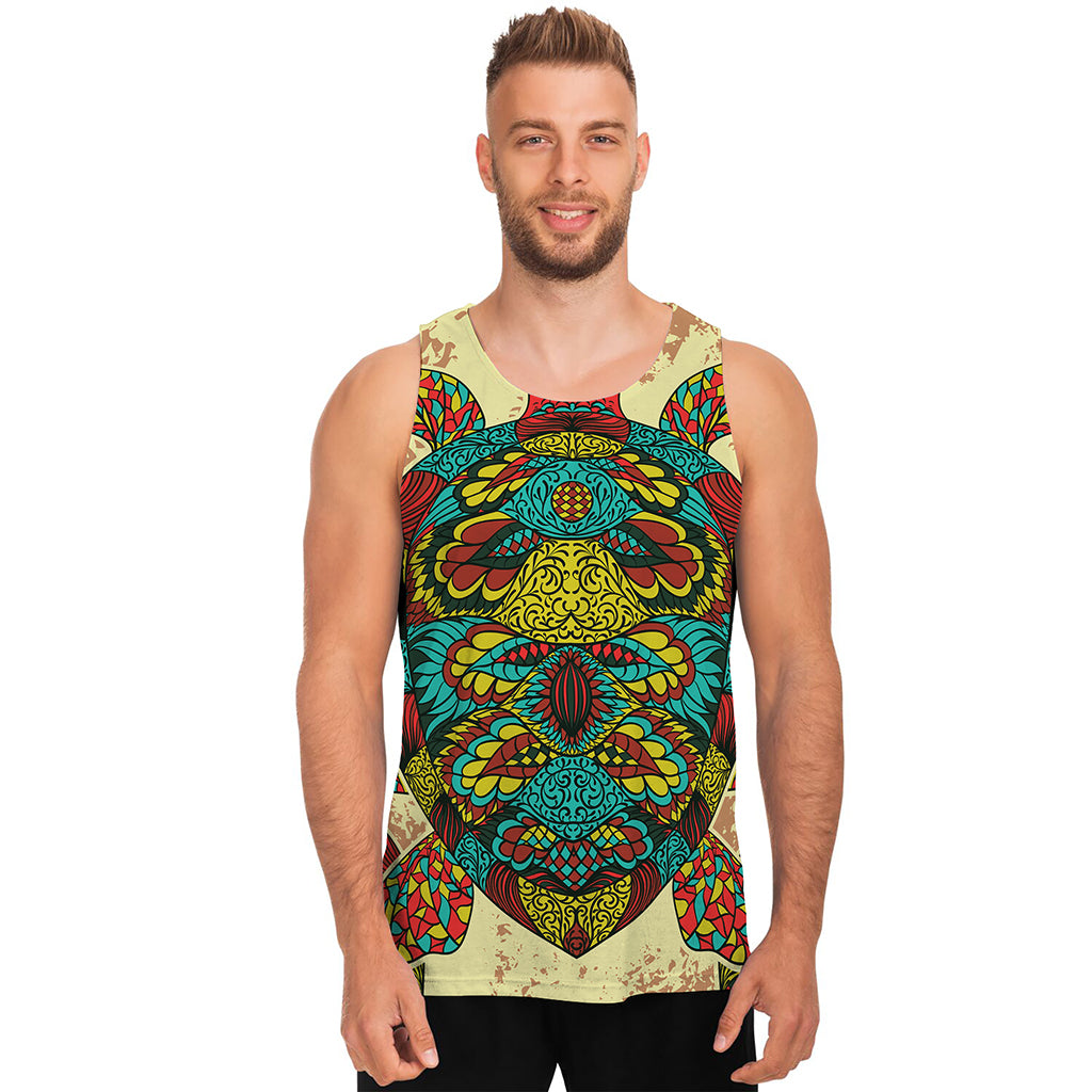 Native Bohemian Sea Turtle Print Men's Tank Top