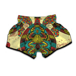 Native Bohemian Sea Turtle Print Muay Thai Boxing Shorts