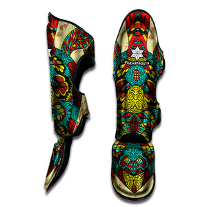 Native Bohemian Sea Turtle Print Muay Thai Shin Guard