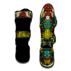 Native Bohemian Sea Turtle Print Muay Thai Shin Guard