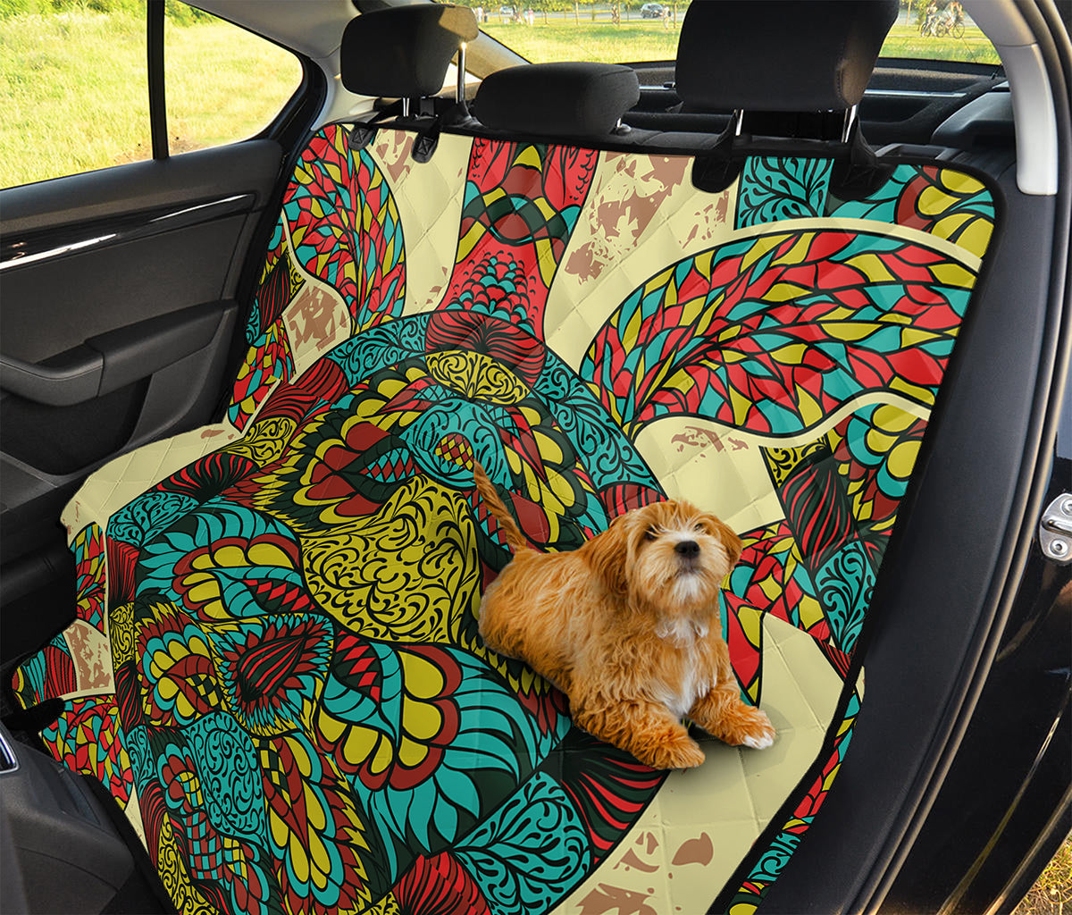 Native Bohemian Sea Turtle Print Pet Car Back Seat Cover