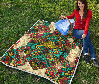 Native Bohemian Sea Turtle Print Quilt