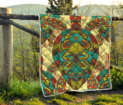 Native Bohemian Sea Turtle Print Quilt