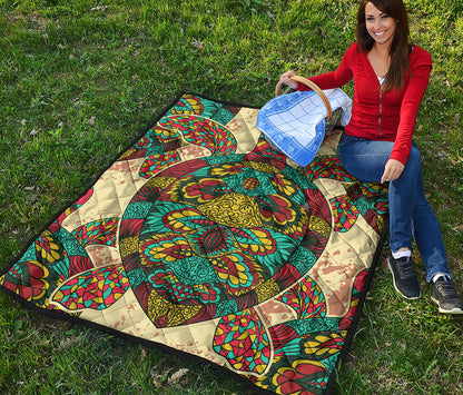 Native Bohemian Sea Turtle Print Quilt