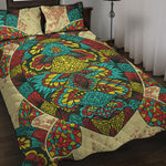 Native Bohemian Sea Turtle Print Quilt Bed Set