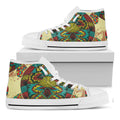 Native Bohemian Sea Turtle Print White High Top Sneakers