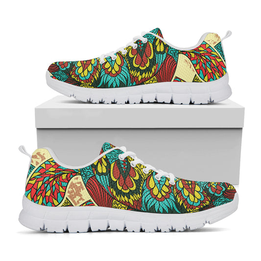 Native Bohemian Sea Turtle Print White Sneakers