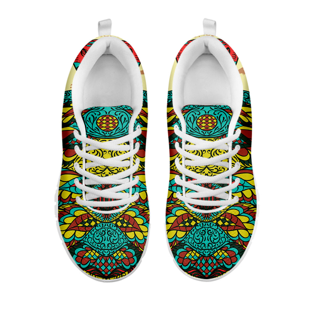 Native Bohemian Sea Turtle Print White Sneakers