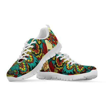 Native Bohemian Sea Turtle Print White Sneakers