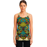 Native Bohemian Sea Turtle Print Women's Racerback Tank Top