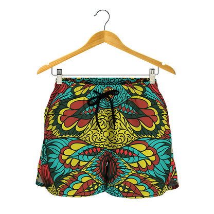 Native Bohemian Sea Turtle Print Women's Shorts