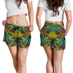 Native Bohemian Sea Turtle Print Women's Shorts