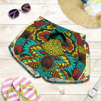 Native Bohemian Sea Turtle Print Women's Shorts