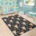 Native Buffalo Pattern Print Area Rug