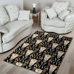 Native Buffalo Pattern Print Area Rug