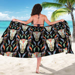 Native Buffalo Pattern Print Beach Sarong Wrap