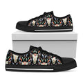 Native Buffalo Pattern Print Black Low Top Sneakers