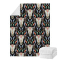 Native Buffalo Pattern Print Blanket