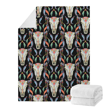 Native Buffalo Pattern Print Blanket