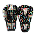 Native Buffalo Pattern Print Boxing Gloves