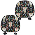 Native Buffalo Pattern Print Car Headrest Covers