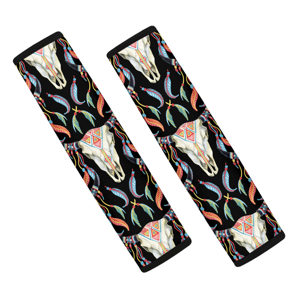 Native Buffalo Pattern Print Car Seat Belt Covers