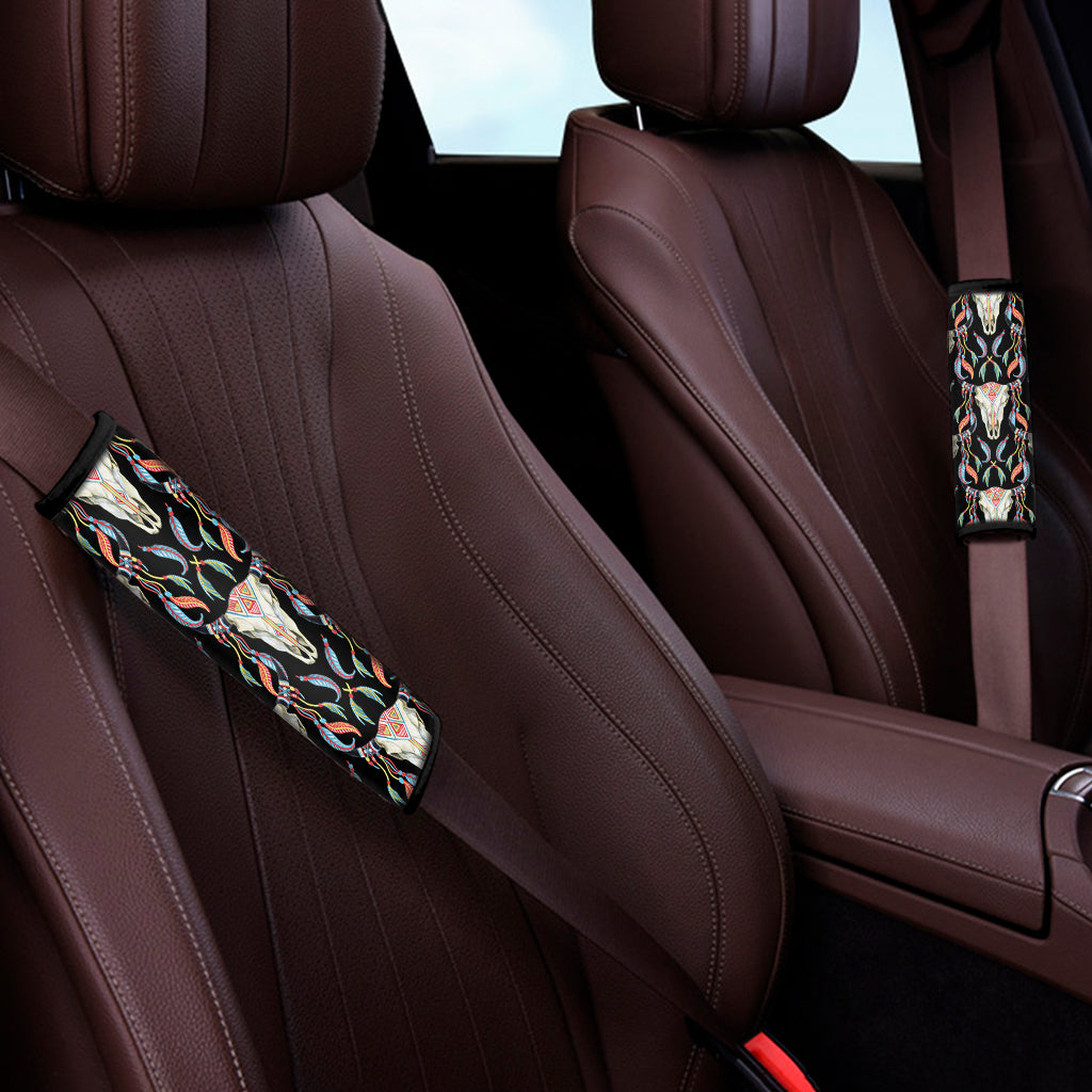 Native Buffalo Pattern Print Car Seat Belt Covers