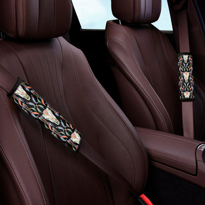 Native Buffalo Pattern Print Car Seat Belt Covers
