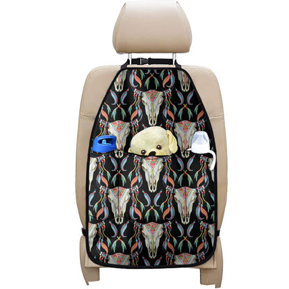 Native Buffalo Pattern Print Car Seat Organizers