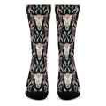 Native Buffalo Pattern Print Crew Socks