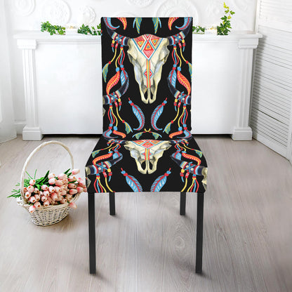Native Buffalo Pattern Print Dining Chair Slipcover
