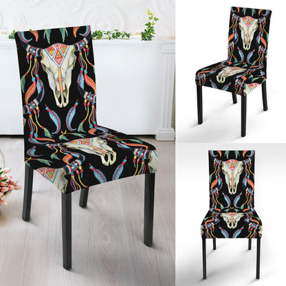 Native Buffalo Pattern Print Dining Chair Slipcover