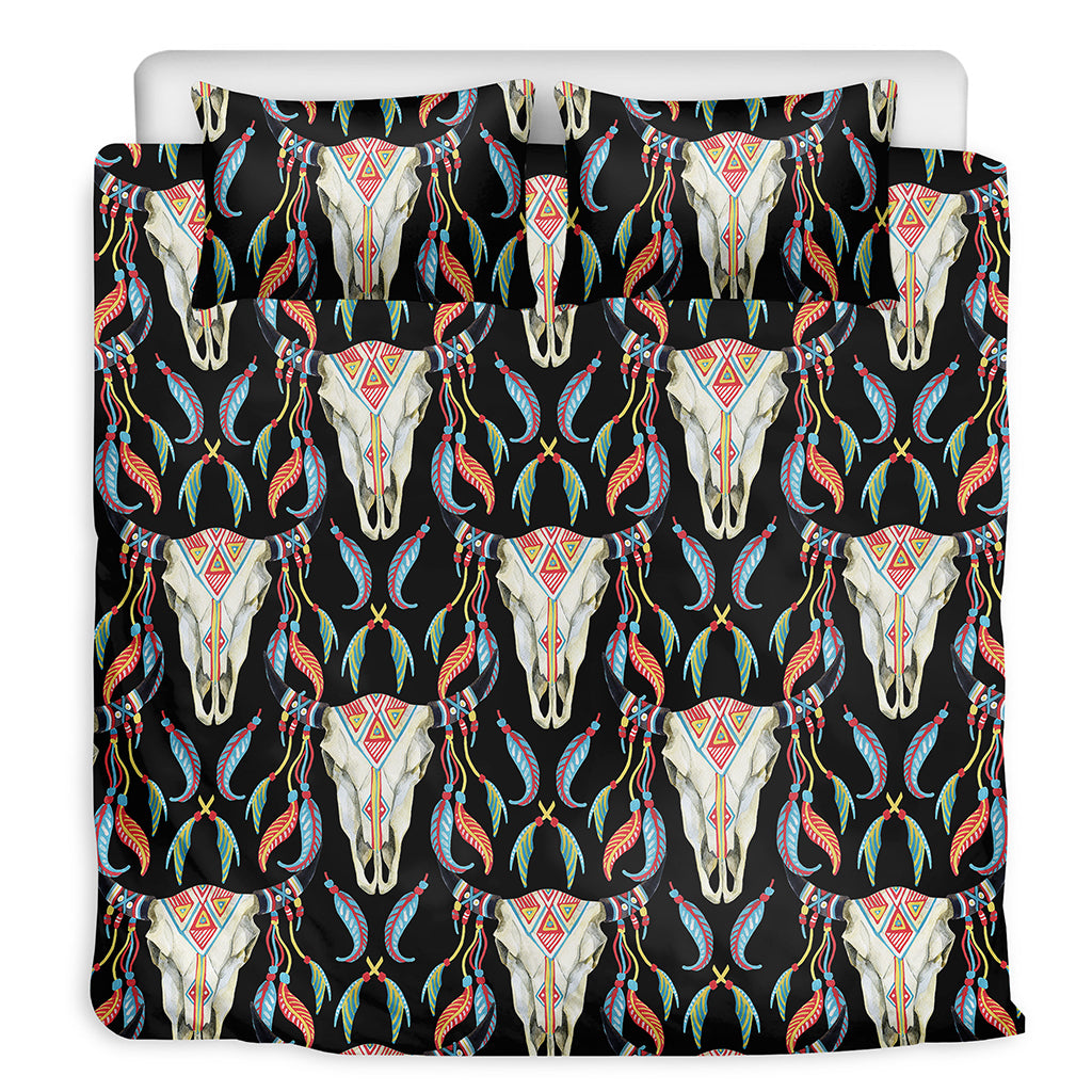 Native Buffalo Pattern Print Duvet Cover Bedding Set