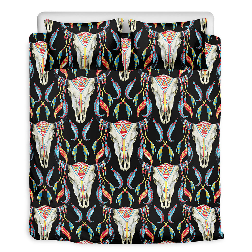 Native Buffalo Pattern Print Duvet Cover Bedding Set