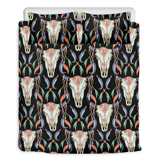 Native Buffalo Pattern Print Duvet Cover Bedding Set