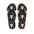 Native Buffalo Pattern Print Flip Flops