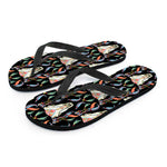 Native Buffalo Pattern Print Flip Flops
