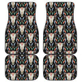 Native Buffalo Pattern Print Front and Back Car Floor Mats