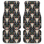 Native Buffalo Pattern Print Front and Back Car Floor Mats