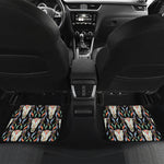 Native Buffalo Pattern Print Front and Back Car Floor Mats