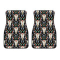 Native Buffalo Pattern Print Front Car Floor Mats
