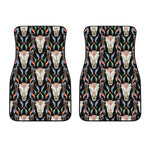 Native Buffalo Pattern Print Front Car Floor Mats