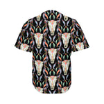 Native Buffalo Pattern Print Men's Baseball Jersey