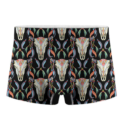 Native Buffalo Pattern Print Men's Boxer Briefs