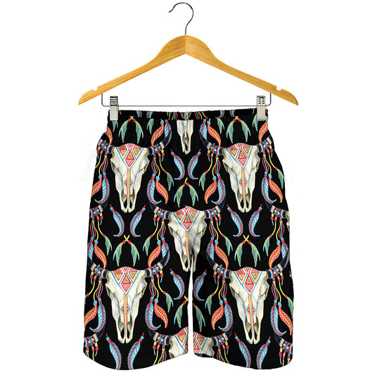 Native Buffalo Pattern Print Men's Shorts