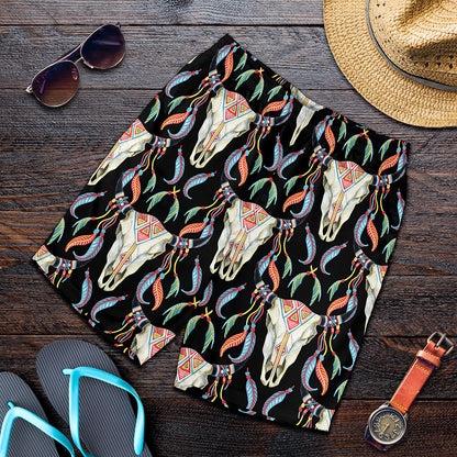 Native Buffalo Pattern Print Men's Shorts